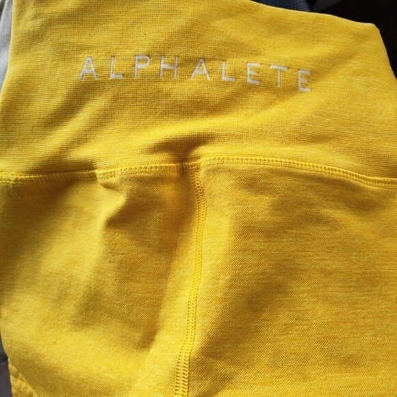 Alphalete Revival Seamless Leggings RG Golden Yellow XS NEW RG Compression - Picture 8 of 13